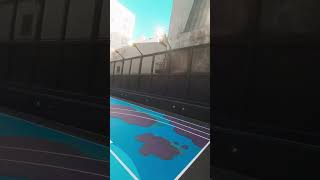 Jumpman court in DTLA with newly painted court by the artist blue the great. #basketball #art #fpv