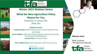 TFA Webinar: What the New Agriculture Policy Means for You