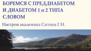 Боремся с преддиабетом и диабетом 1 и 2 типа словом По мотивам настроев Сытина Г.Н.