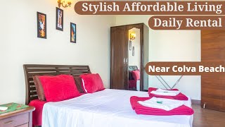 Stylish Affordable Living Near Colva Beach  for Daily Rental