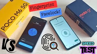 Moto G45 fingerprint Scanner vs Facelock Comparison Poco M6 5G | Speed Test 🔥