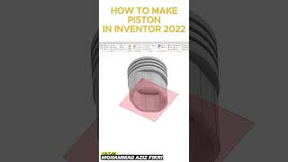 HOW TO MAKE PISTON !! #autodesk #cadcamcnc #cad #autodeskinventor #autodeskinventor2022 #cam #desain