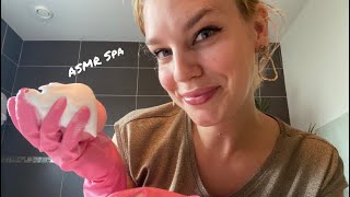 [ASMR] Welcome to French Eire Spa RP *So relaxing with pink rubber gloves, mousse, crinkle sounds*