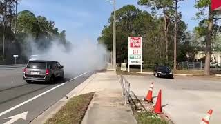 hellcat charger rolling burnout