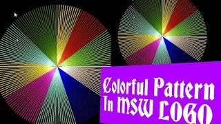 Colourful pattern in MSW LOGO || MSW LOGO || MSW LOGO for Beginners