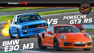 My fire breathing E30 M3 verses 991 GT3 RS on track. BMW vs Porsche