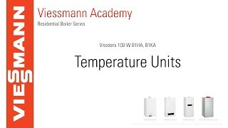 Vitodens 100 B1xA Temperature Units