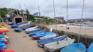 Colourful canoes in New Quay 19th June 2016