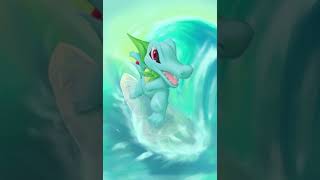 Totodile used Surf! - Speed Paint #shorts