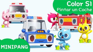 Aprende los colores con MINIPANG | Color S1 | 🖌️Pintar un Coche | MINIPANG TV 3D Play