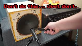 Guitar Distortion By Cutting A Speaker