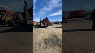 Trailer auto house loading into a 40” container rollover