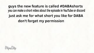 new DABA hashtag(post this on YouTube or Discord)