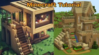 Minecraft_ How to Build a Wooden House _ Easy Survival House Tutorial - 123 in Minecraft