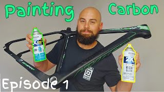 How to paint a carbon fiber mountain bike from walmart :Ep 1