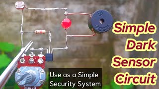 Dark Sensor Circuit as a Security System 😱 | Using BC 547 |DIY circuit for Beginners @MMtechno88