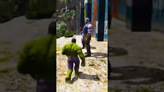 GTA V HULK VS HEROES AND VILLAINS #gta #hulk #marvel #thanos #redhulk #gaming #shorts #gta5 #gtav