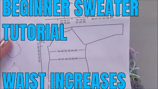 How to Knit a Beginner Sweater #7 Waist Increases