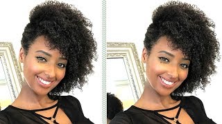 Side Swept Updo for Natural Curly Hair | Easy Wash n Go Hairstyle