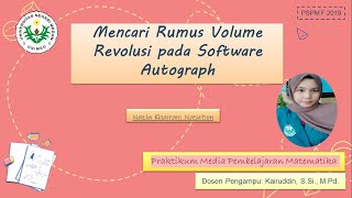 Mencari Rumus Volume Revolusi pada Software Autograph