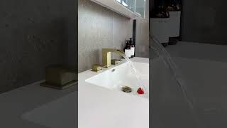 Brushed gold waterfall faucet from CEINOL