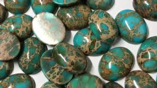 Emperor turquoise cabochons for setting