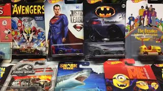 Hot Wheels - Avengers,Batman,Beatles,Matchbox Shark week,Minions,Jurassic World,Justice League