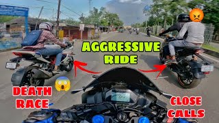 City Aggressive Ride || Full Throttle Race😡