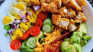 Quick Cobb Salad with Air Fryer Chicken Strips