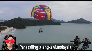 Cinematic Drone Video|Couple golas#parasailing #memories #couple #langkawi #watersport