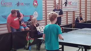 Tenis stołowy: Wojciech Żygliński vs. Julia Balcerzak-III etap 20 edycji  Grand Prix Piaseczna