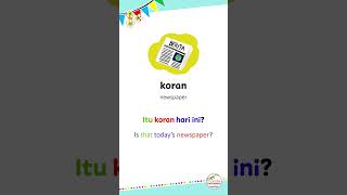 Indonesian Word of the Day 11 | Koran #shorts #learnindonesian #easyindonesian