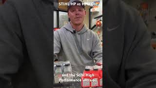 Stihl HP oil vs HPU oil #chainsaw #diy #stihloil #stihl