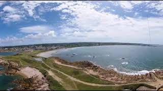 Kite aerial 360 over Fort Hommet, Guernsey