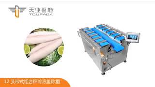 Toupack - 12 belt combination weigher // belt weigher for frozen fish/vegetables