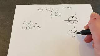 Quadratic Simultaneous Equation: Intersection of a Line and a Circle