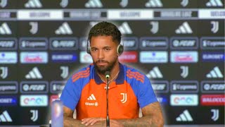 DOUGLAS LUIZ conferenza stampa di presentazione alla JUVENTUS: "La Juve è meglio della Premier..."