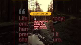 Life is a symphony; embrace the harmony of the present and let it shape your future. Short