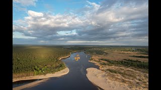 GAUJA river mouth Gulf of Riga DJI Air 2S at sunset 2021 // GAUJAS ieteka jūrā 2021 Carnikava