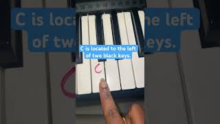 C is found to the left of two black keys #pianotutorial #musiceducation #musicteacher #viralshorts