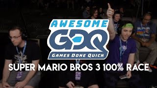 AGDQ 2020 Super Mario Bros. 3 100% Race with Mitchflowerpower, TheHaxor and stewie_cartman