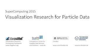 SC 15 Visualization Research for Particle Data