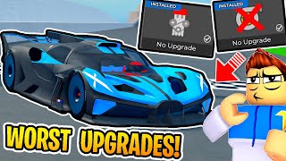 I Put The WORSE Upgrades On The BUGATTI BOLIDE In Car Dealership Tycoon.. (SHOCKING RESULTS)