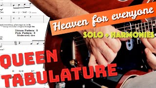 Heaven for everyone guitar solo tutorial Queen