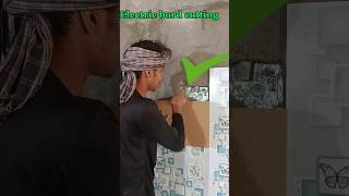 wall electric board point cutting trick #tilework #shorts #tiles #floortilesdesign