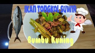 Ikan tongkol suwir bumbu kuning