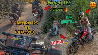 OFFROAD RIDING 🔥 || TVS NTORQ 125 VS KTM DUKE 390 🏁 || CRAZY RIDER 😨 || AsHu46