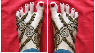 Heavy bridal very easy mehandi design/पैरो के लिए दुल्हन मेहंदी डिज़ाइन