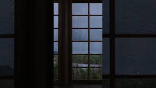 Soft rain on a Cabin Window  #rainywindow #rain  #relax #rainsounds