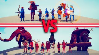 MEGA ANCIENT TEAM vs MEGA TRIBAL TEAM - Totally Accurate Battle Simulator TABS